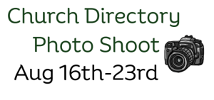 Church Directory Photo Shoot for Members